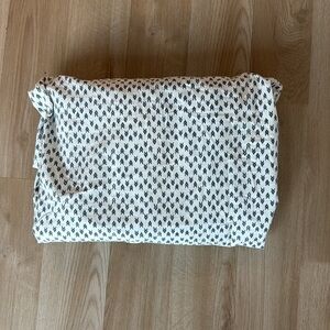 West Elm x Pottery Barn Kids Blue and White Crib Sheet